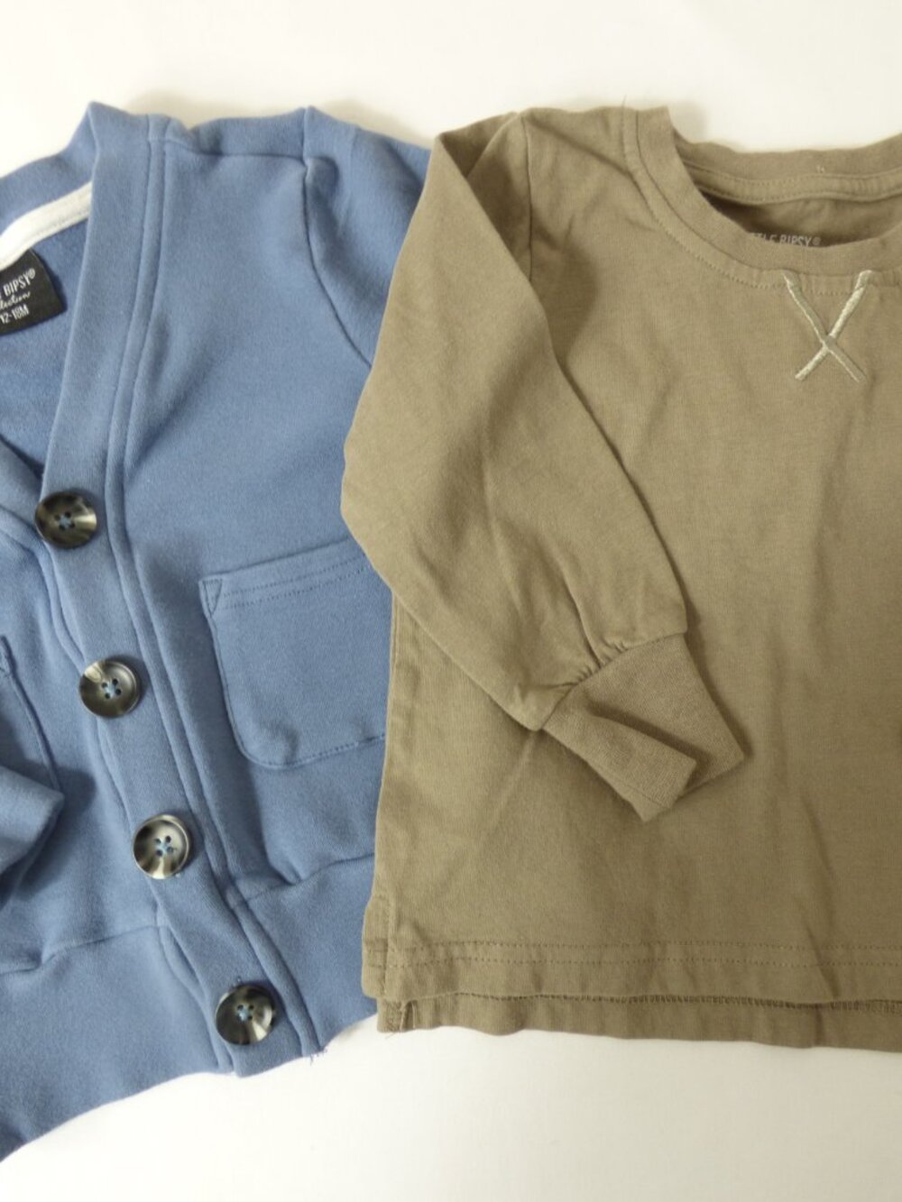 Little Bipsy Cardigan & T-Shirt with Quincy Mae Wiggle Pants Set, Size 12-18 Mos - Picture 2 of 7